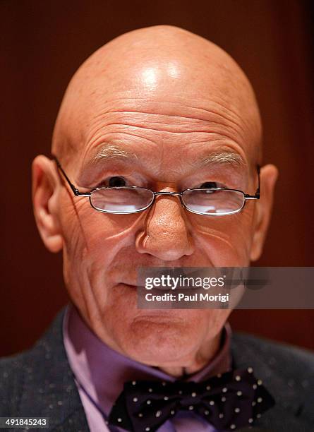 Actor Patrick Stewart, who has starred in several of 20th Century Fox's blockbuster X-Men films, attends the presentation of specially selected...