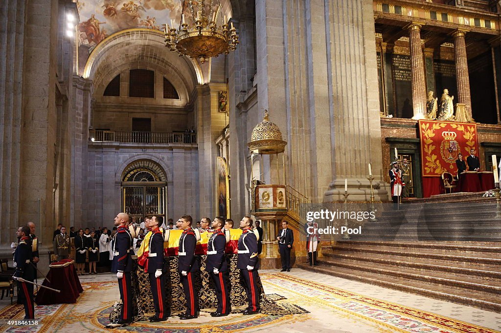 Spanish Royals Attend Corpore Insepulto Mass For Carlos de Borbon dos Sicilias