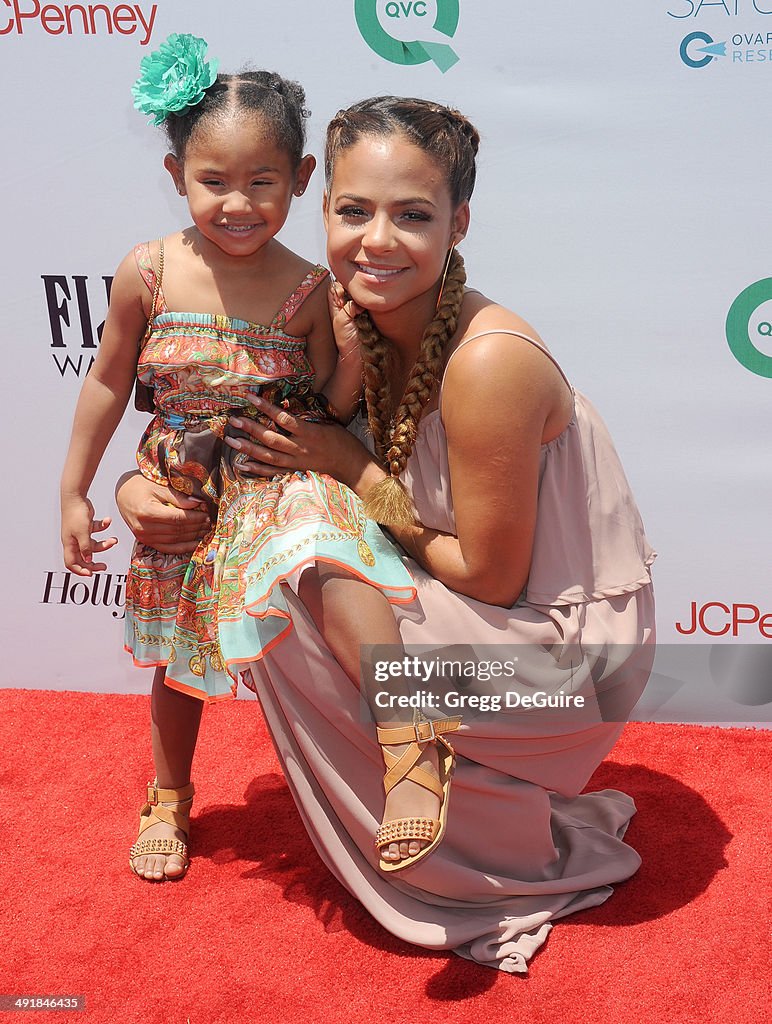 Actress/singer Christina Milian and daughter Violet Madison Nash