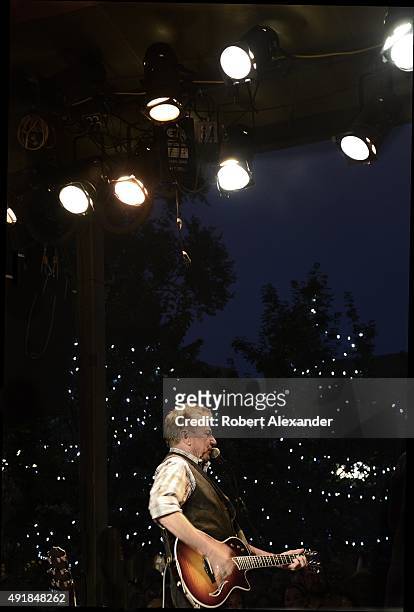 Americana and country rock singer/songwriter Joe Ely performs in a concert in Santa Fe, New Mexico.
