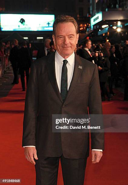 Bryan Cranston attends the Accenture Gala Screening of "Trumbo" during the BFI London Film Festival at Odeon Leicester Square on October 8, 2015 in...