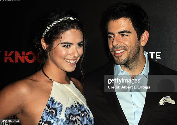 Actress Lorenza Izzo and director Eli Roth arrive for the Premiere Of Lionsgate Premiere's "Knock Knock" held at TCL Chinese Theatre on October 7,...