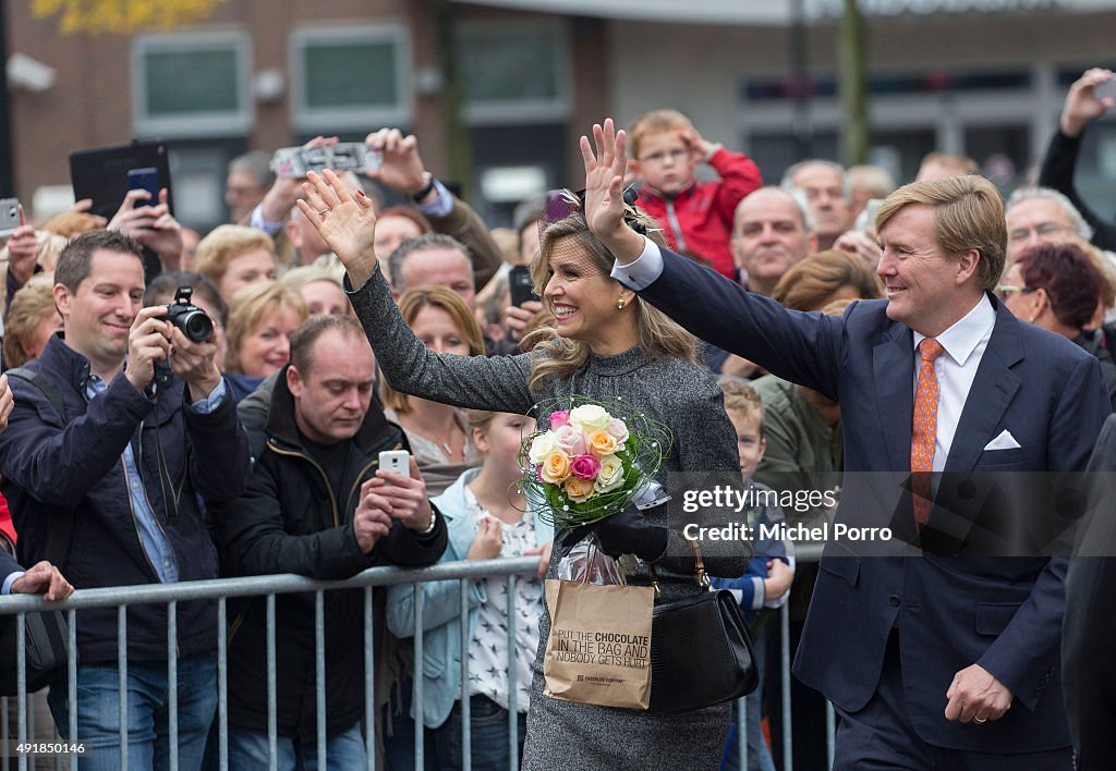 King Willem-Alexander and Queen Maxima Of The Netherlands Visit Former Mining Region