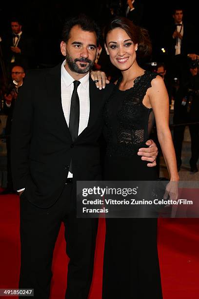 Martina Gusman and husband and jury member Pablo Trapero attend the "Relatos Salvajes" premiere during the 67th Annual Cannes Film Festival on May...