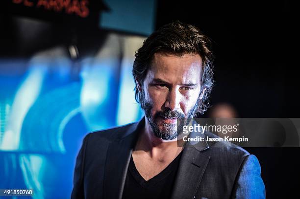 Actor Keanu Reeves attends the premiere of "Knock Knock" at TCL Chinese Theatre on October 7, 2015 in Hollywood, California.