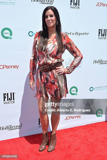 Personality Patti Stanger attends the Ovarian Cancer Research Fund's Inaugural Super Saturday LA hosted by Molly Sims and Rachel Zoe at Barker Hangar...