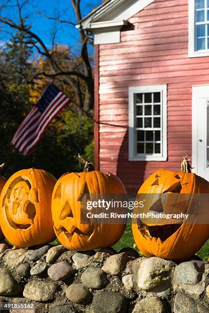 halloween in michigan - gazebo stockfoto's en -beelden