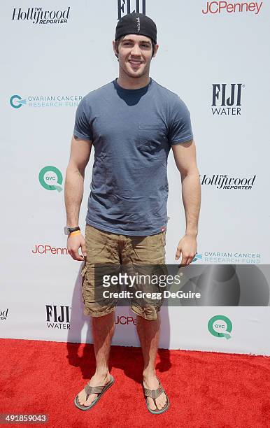Actor Steven R. McQueen arrives at the Ovarian Cancer Research Fund's Inaugural Super Saturday LA event at Barker Hangar on May 17, 2014 in Santa...