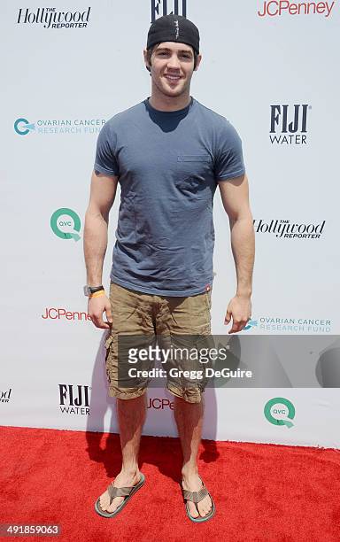 Actor Steven R. McQueen arrives at the Ovarian Cancer Research Fund's Inaugural Super Saturday LA event at Barker Hangar on May 17, 2014 in Santa...