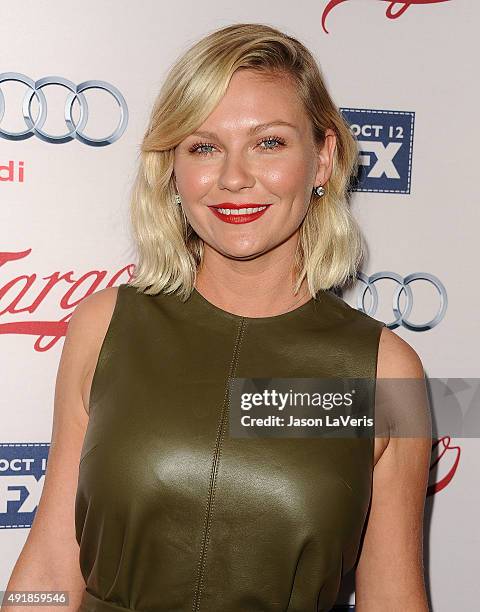 Actress Kirsten Dunst attends the premiere of FX's "Fargo" season 2 at ArcLight Cinemas on October 7, 2015 in Hollywood, California.