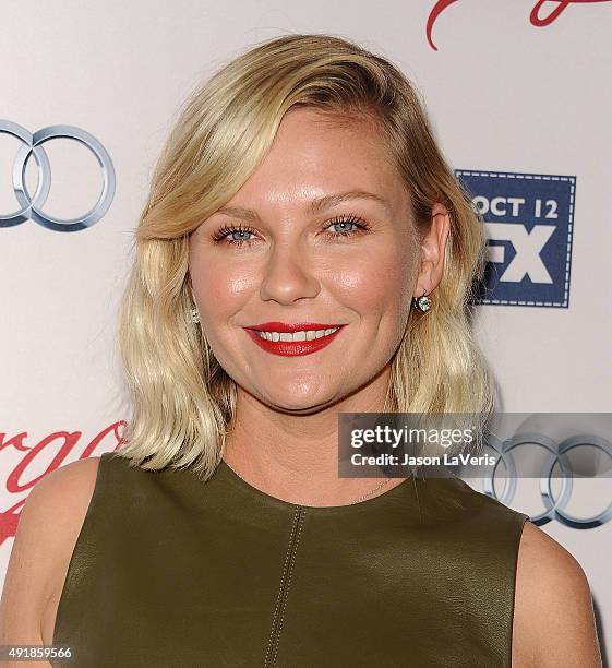 Actress Kirsten Dunst attends the premiere of FX's "Fargo" season 2 at ArcLight Cinemas on October 7, 2015 in Hollywood, California.