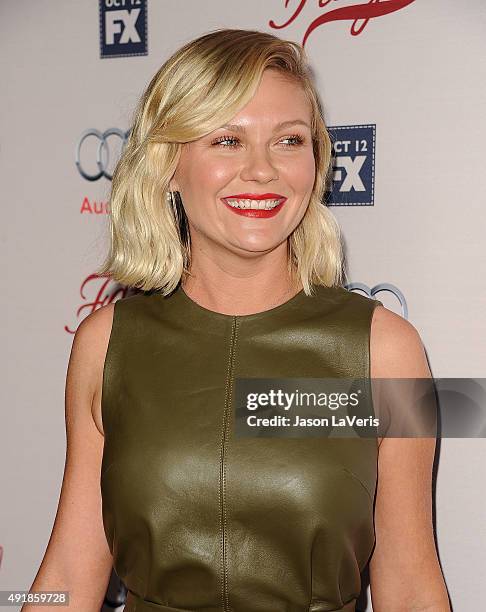 Actress Kirsten Dunst attends the premiere of FX's "Fargo" season 2 at ArcLight Cinemas on October 7, 2015 in Hollywood, California.