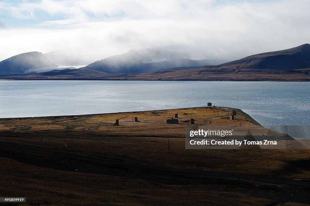 Arctic landscape around Barentsburg