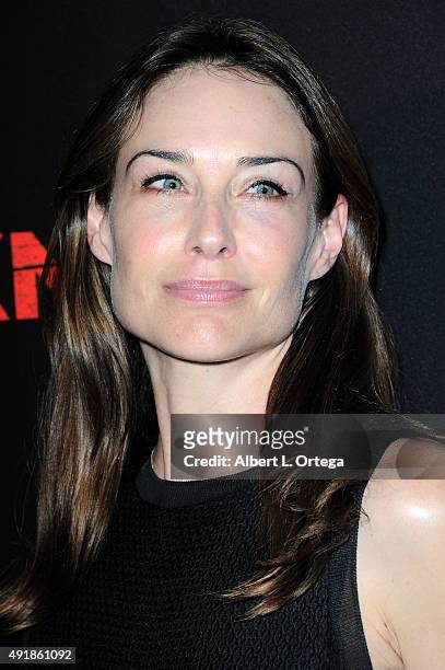 Actress Claire Forlani arrives for the Premiere Of Lionsgate Premiere's "Knock Knock" held at TCL Chinese Theatre on October 7, 2015 in Hollywood,...