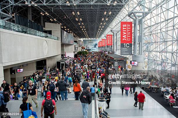 Atmosphere during day 1 of New York Comic Con at The Jacob K. Javits Convention Center on October 8, 2015 in New York City.