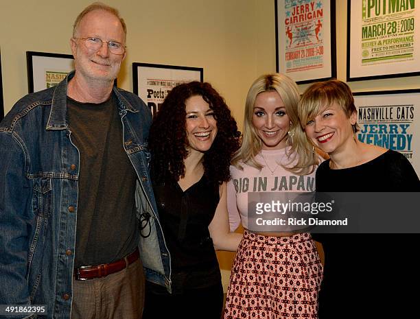 John Grady President I.R.S. Records, Abi Tapia CMHOF, Ashley Monroe and Ali Tonn, CMHOF backstage during the Country Music Hall Of Fame & Museum...