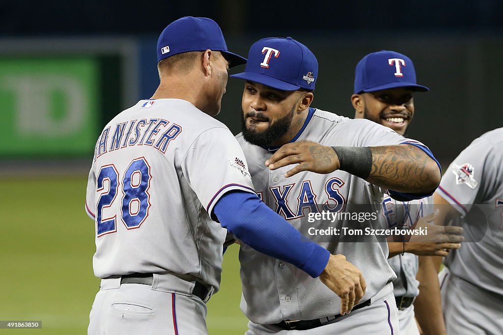 Division Series - Texas Rangers v Toronto Blue Jays - Game One