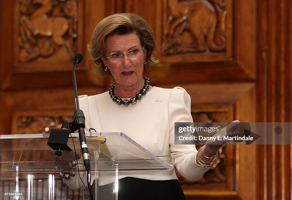 Queen Sonja Of Norway Visits London