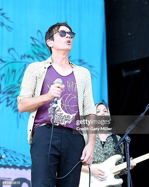 Nate Ruess performs on the first day of weekend 1 during the Austin City Limits Music Festival at Zilker Park on October 2, 2015 in Austin, Texas.