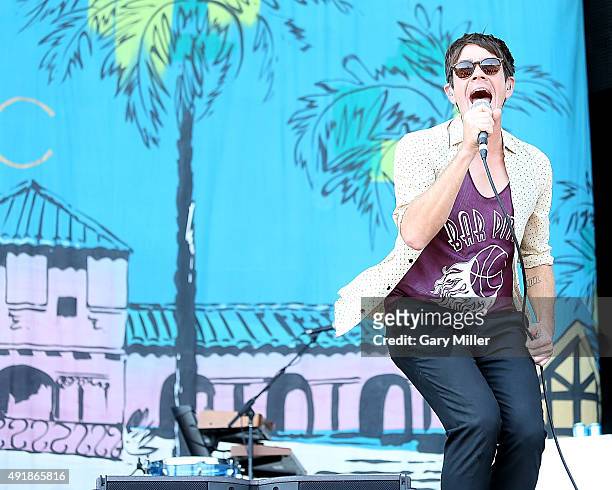 Nate Ruess performs on the first day of weekend 1 during the Austin City Limits Music Festival at Zilker Park on October 2, 2015 in Austin, Texas.