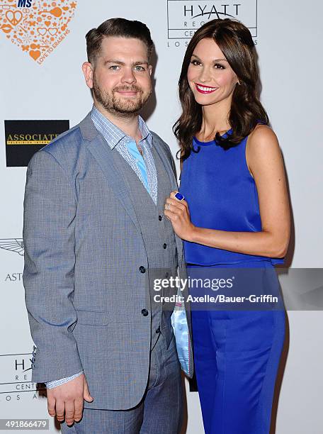 Personality Jack Osbourne and Lisa Stelly arrive at the 21st Annual Race To Erase MS Gala at the Hyatt Regency Century Plaza on May 2, 2014 in...