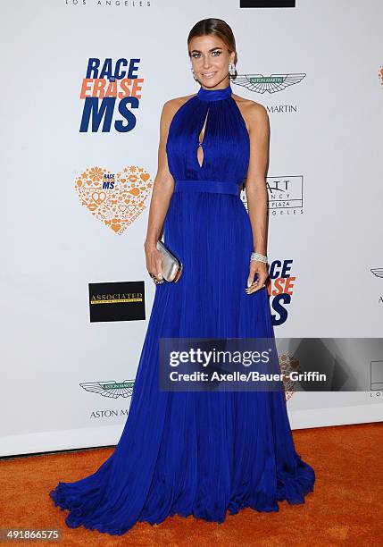 Actress Carmen Electra arrives at the 21st Annual Race To Erase MS Gala at the Hyatt Regency Century Plaza on May 2, 2014 in Century City, California.