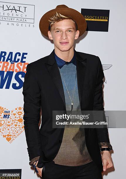 Singer Cody Simpson arrives at the 21st Annual Race To Erase MS Gala at the Hyatt Regency Century Plaza on May 2, 2014 in Century City, California.