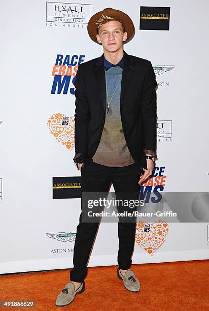 Singer Cody Simpson arrives at the 21st Annual Race To Erase MS Gala at the Hyatt Regency Century Plaza on May 2, 2014 in Century City, California.