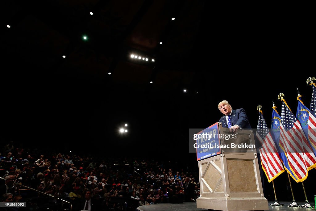 Donald Trump Holds Campaign Rally In Las Vegas