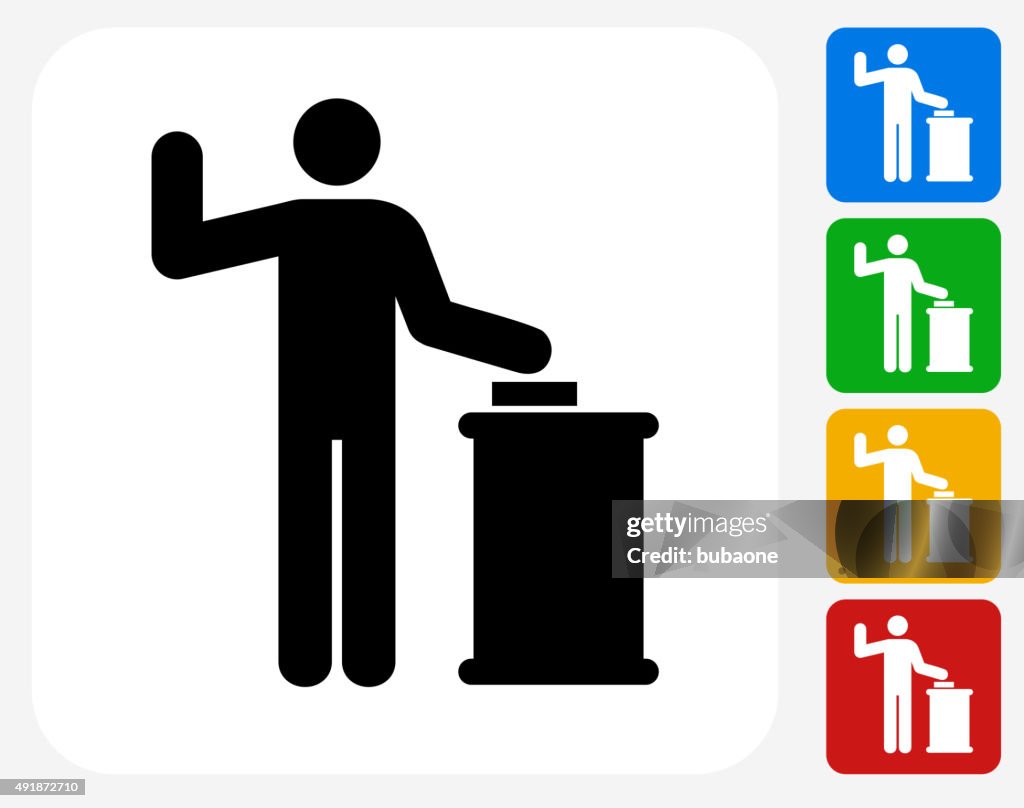 Court Oath Icon Flat Graphic Design