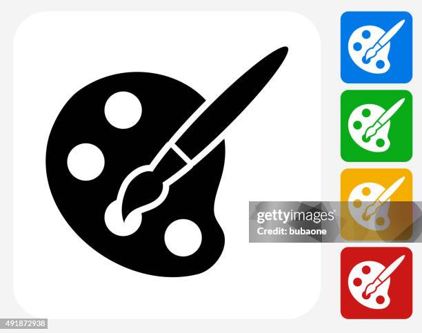 art tool-symbol flache grafik design - farbpalette stock-grafiken, -clipart, -cartoons und -symbole