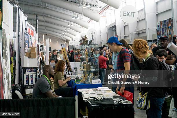 Atmosphere during day 1 of New York Comic Con at The Jacob K. Javits Convention Center on October 8, 2015 in New York City.