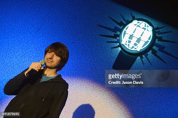 Comedian Demetri Martin performs at the Bud Light Presents Wild West Comedy Festival featuring Demetri Martin at Third Man Records on May 17, 2014 in...