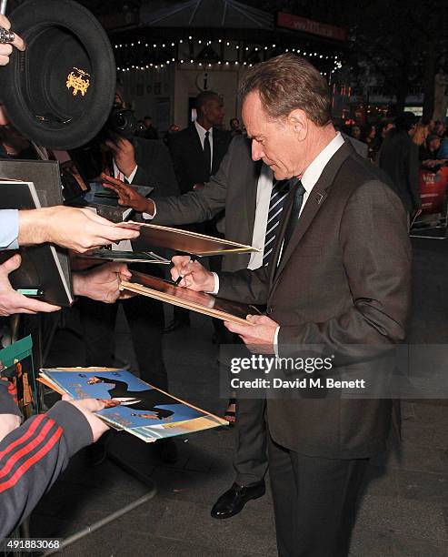 Bryan Cranston attends the Accenture Gala Screening of "Trumbo" during the BFI London Film Festival at Odeon Leicester Square on October 8, 2015 in...