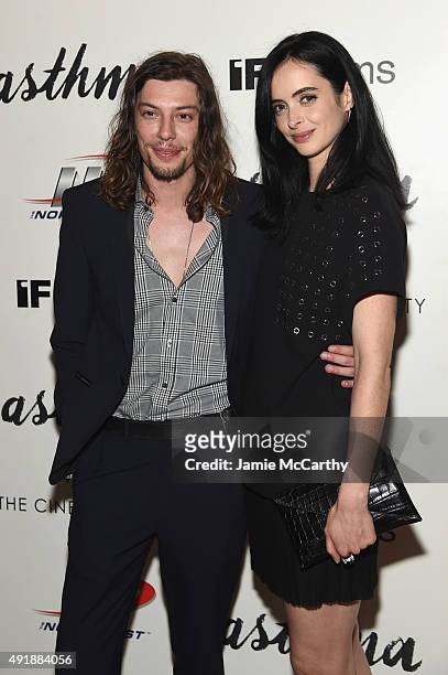 Actors Benedict Samuel and Krysten Ritter attend a screening of IFC Films' "Asthma" hosted by The Cinema Society and Northwest at Roxy Hotel on...