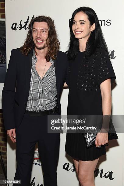 Actors Benedict Samuel and Krysten Ritter attend a screening of IFC Films' "Asthma" hosted by The Cinema Society and Northwest at Roxy Hotel on...