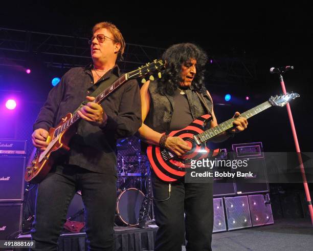 Jay Jay French and Eddie Ojeda of Twisted Sister performs at the Twisted Sister 30th Anniversary Stay Hungry Tour at Starland Ballroom on May 17,...