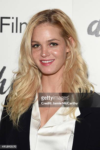 Erin Heatherton attends a screening of IFC Films' "Asthma" hosted by The Cinema Society and Northwest at Roxy Hotel on October 8, 2015 in New York...