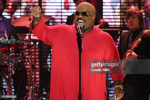 Episode 0346 -- Pictured: Musical guest CeeLo Green performs on October 8, 2015 --