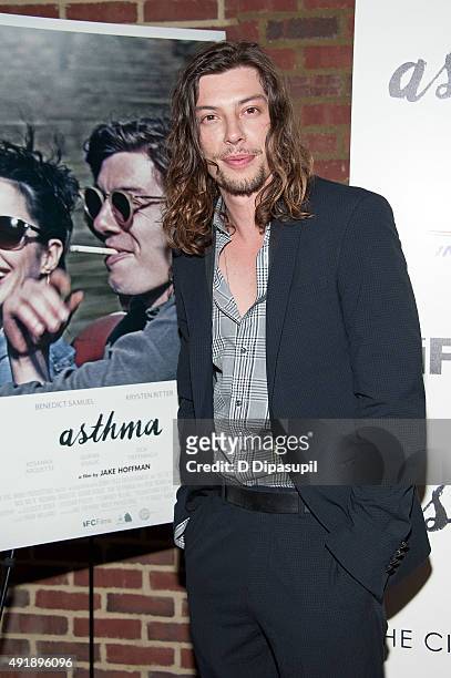 Benedict Samuel attends a screening of IFC Films' "Asthma" hosted by The Cinema Society and Northwest at The Roxy Hotel on October 8, 2015 in New...