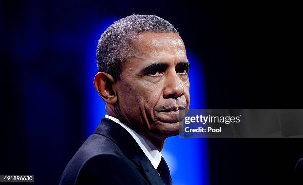 President Barack Obama addresses the Congressional Hispanic Caucus Institute's 38th anniversary awards gala at the Washington Convention Center...