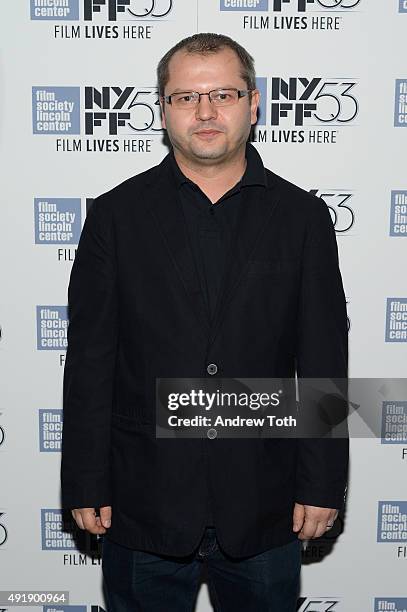 Director Corneliu Porumboiu attends "The Treasure" screening at The Film Society of Lincoln Center, Walter Reade Theatre on October 8, 2015 in New...