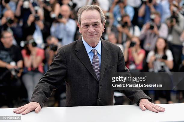 Actor Tommy Lee Jones attends "The Homesman" photocall during the 67th Annual Cannes Film Festival on May 18, 2014 in Cannes, France.