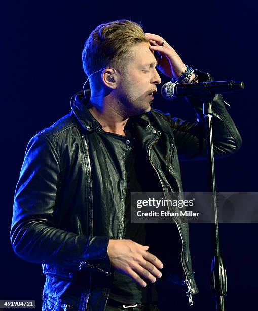 Singer Ryan Tedder of OneRepublic performs during Tiger Jam 2014 at the Mandalay Bay Events Center on May 17, 2014 in Las Vegas, Nevada.