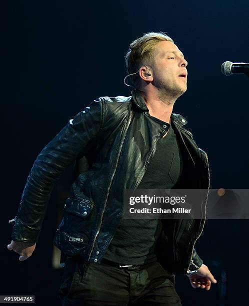 Singer Ryan Tedder of OneRepublic performs during Tiger Jam 2014 at the Mandalay Bay Events Center on May 17, 2014 in Las Vegas, Nevada.