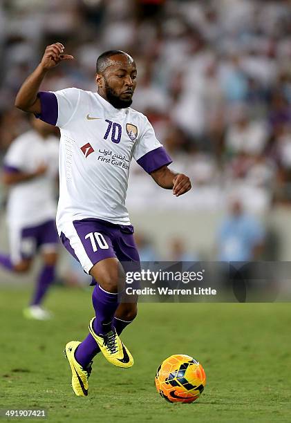 Ismail Matar of Al Ain in action during the friendly match between Al Ain and Manchester City at Hazza bin Zayed Stadium on May 15, 2014 in Al Ain,...