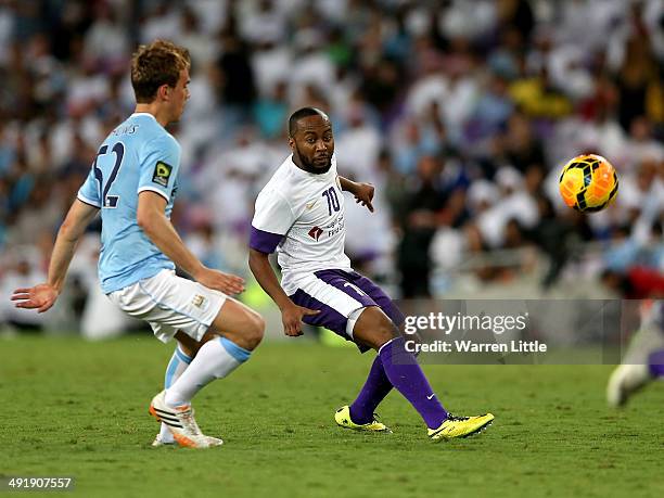 Ismail Matar of Al Ain in cation during the friendly match between Al Ain and Manchester City at Hazza bin Zayed Stadium on May 15, 2014 in Al Ain,...