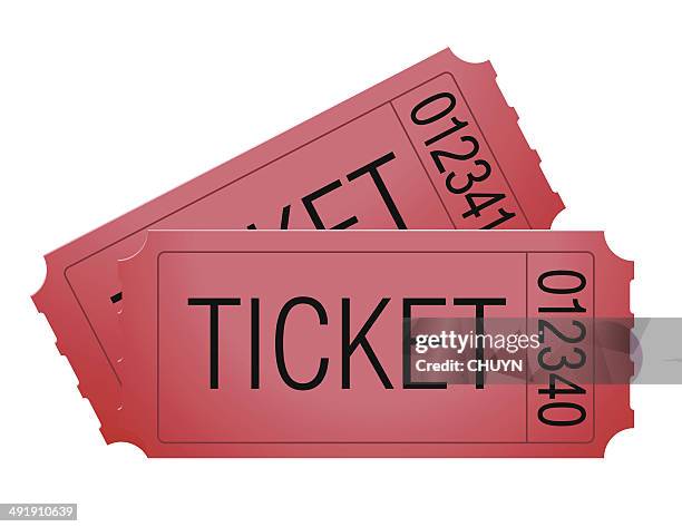 paar eintrittskarten - ticketabriss stock-grafiken, -clipart, -cartoons und -symbole