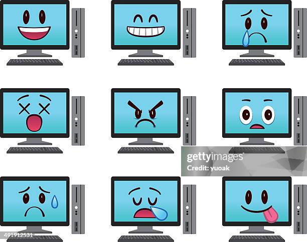 Basic Pc Characters Desktop Characters High-Res Vector Graphic - Getty Images