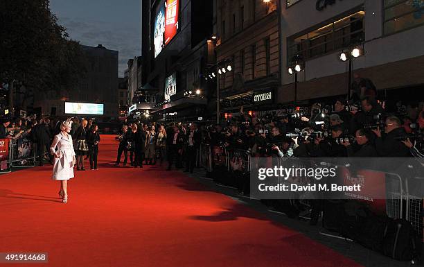 Helen Mirren attends the Accenture Gala Screening of "Trumbo" during the BFI London Film Festival at Odeon Leicester Square on October 8, 2015 in...